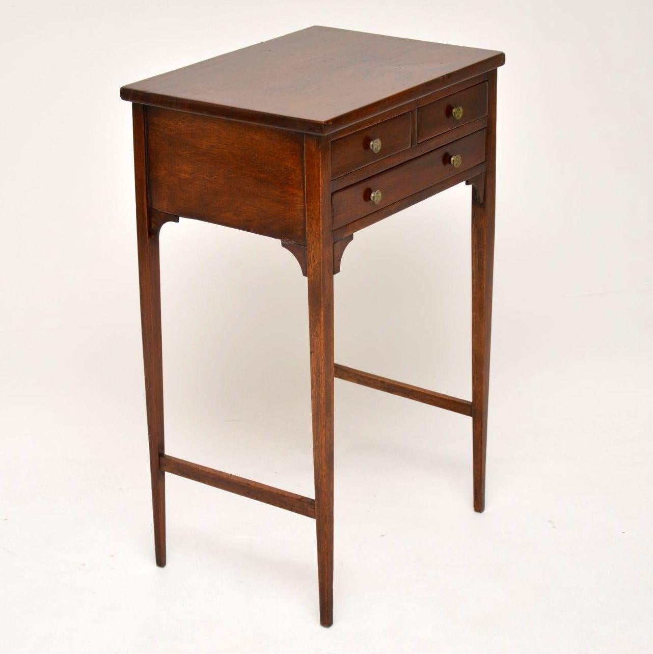 Late 18th Century Antique George III Mahogany Side Table