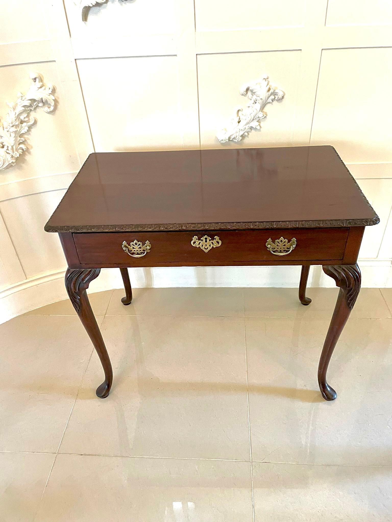 Other Antique George III Mahogany Side Table For Sale