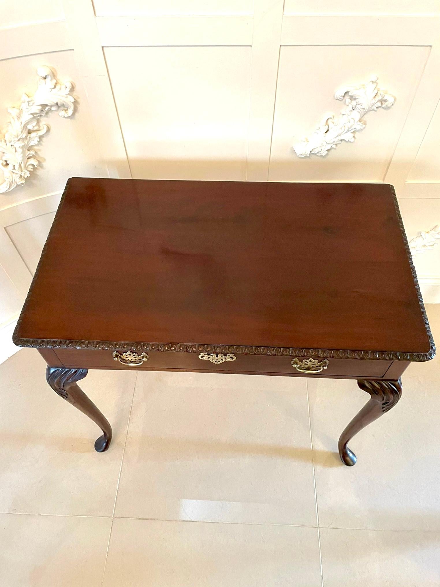 Antique George III Mahogany Side Table For Sale 3
