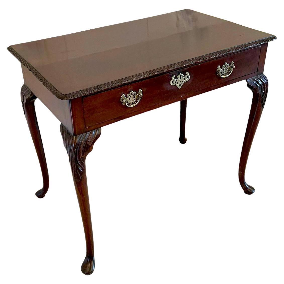 Antique George III Mahogany Side Table For Sale