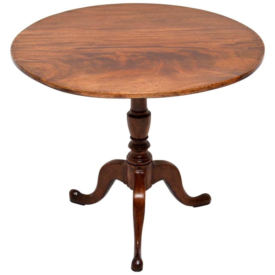 Antique George III Mahogany Tilt-Top Table
