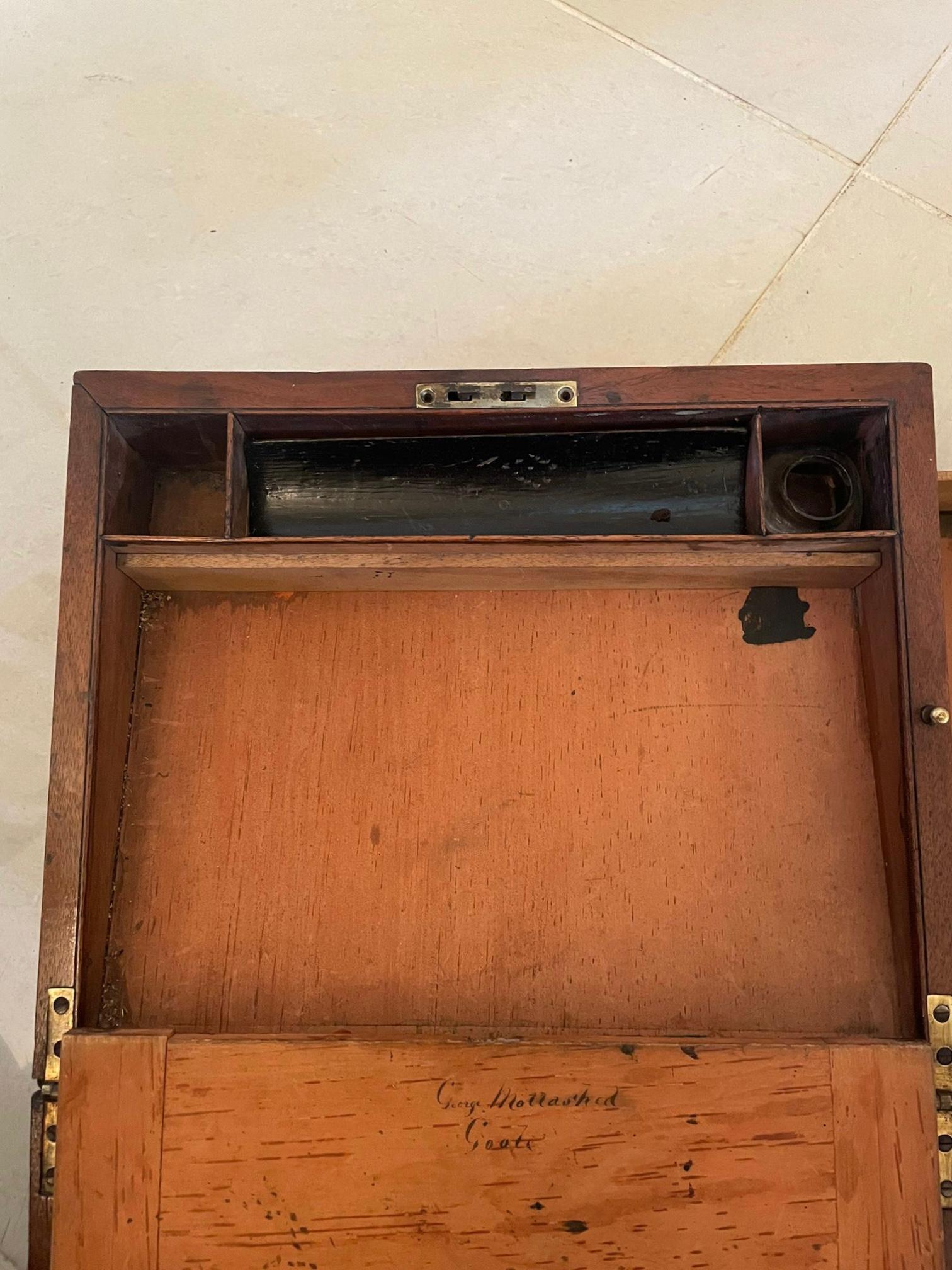 Antique George III Mahogany Writing Box 4
