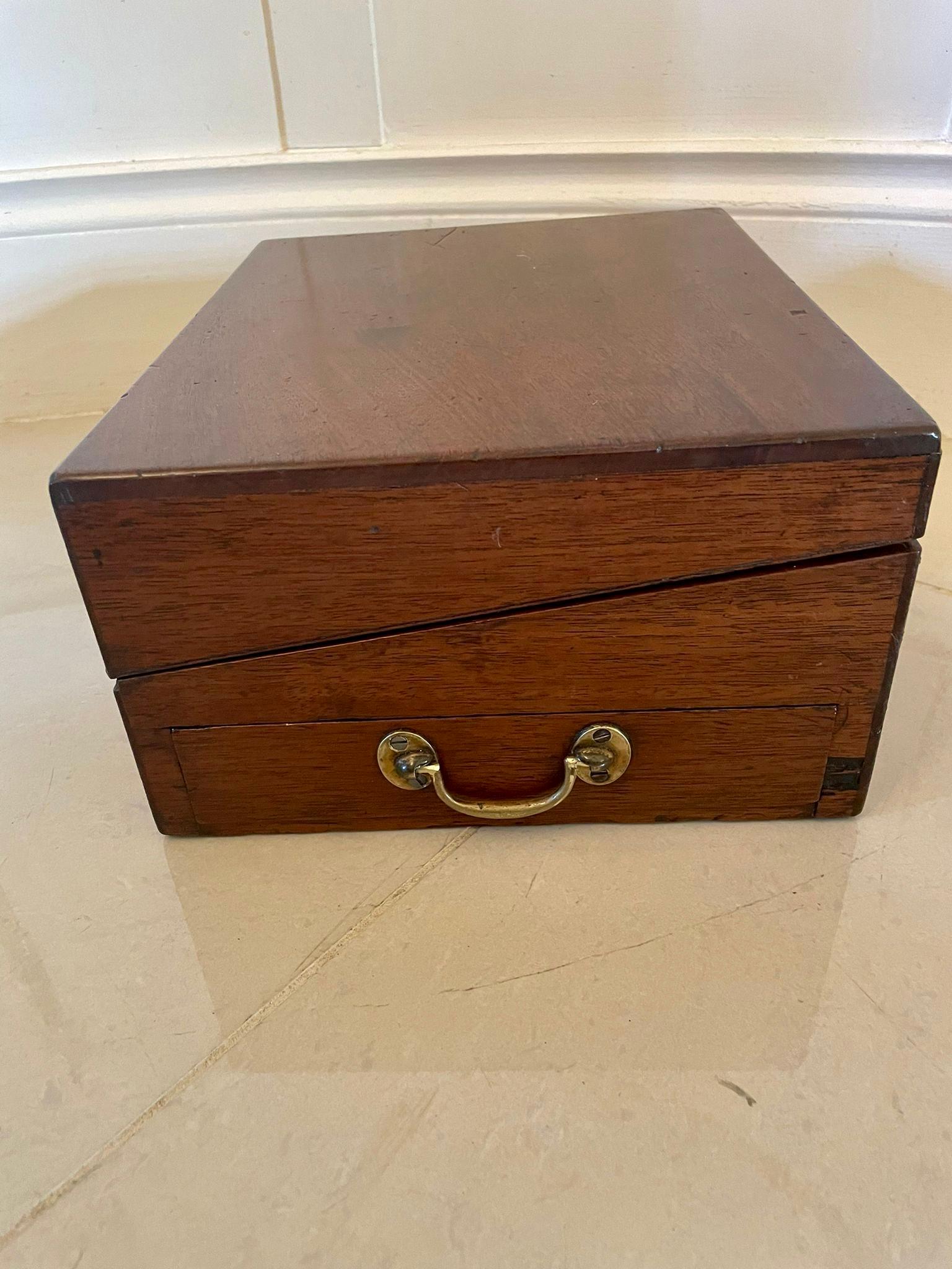 English Antique George III Mahogany Writing Box