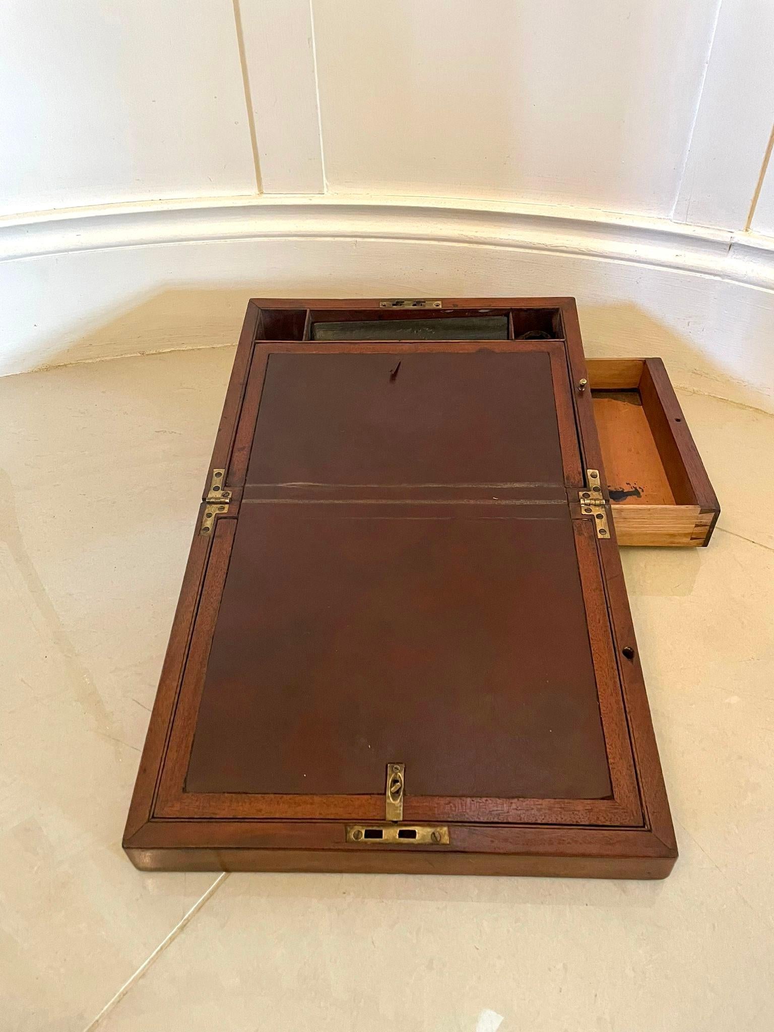Antique George III Mahogany Writing Box 1