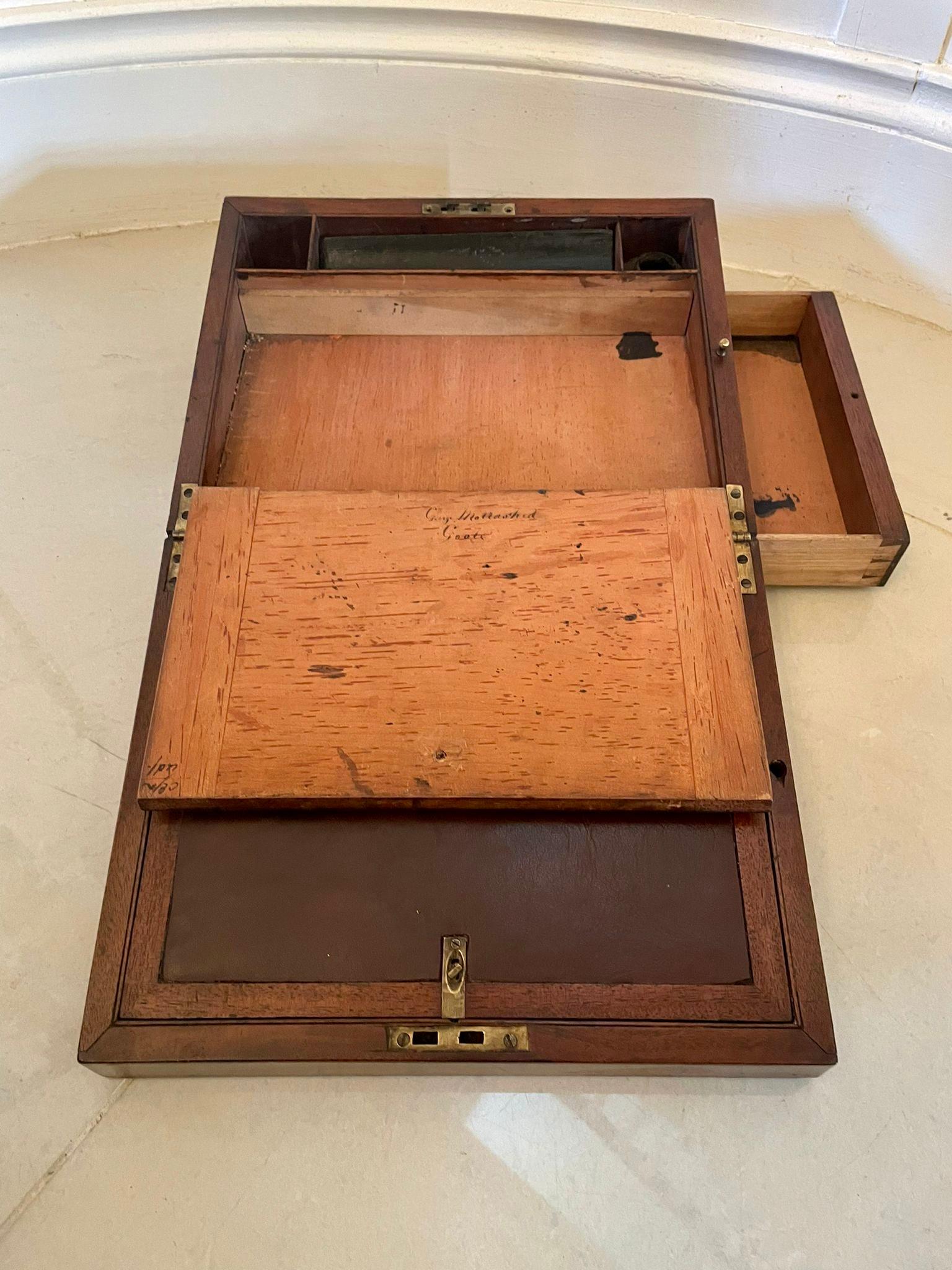Antique George III Mahogany Writing Box 3