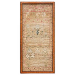 ANTiQUE GEORGE III NEEDLEWORK SAMPLER BY REBECCA DOUGLAS AGED 10 DATED 1797