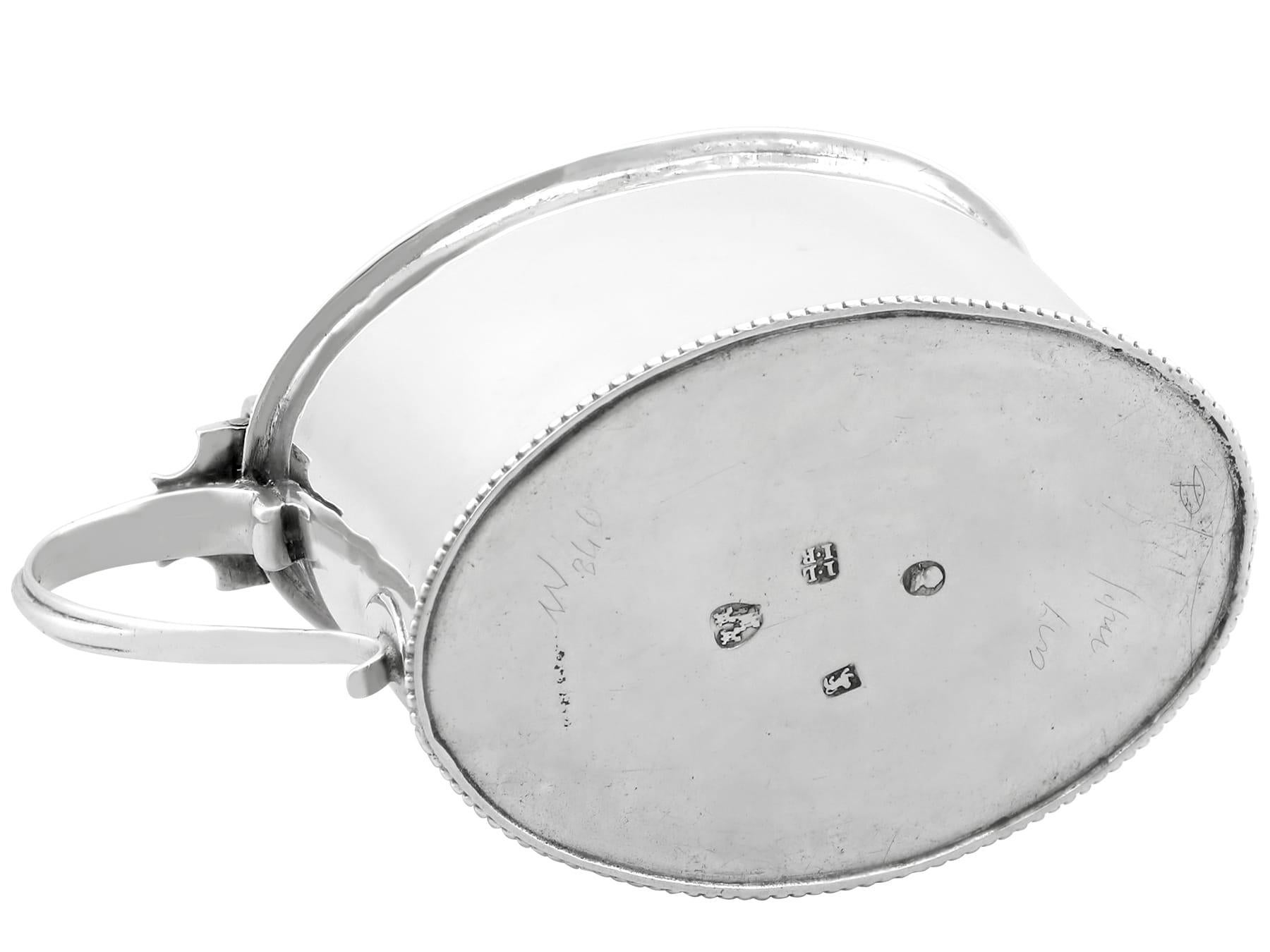 Antique George III Newcastle Sterling Silver Mustard Pot (1798) For Sale 6