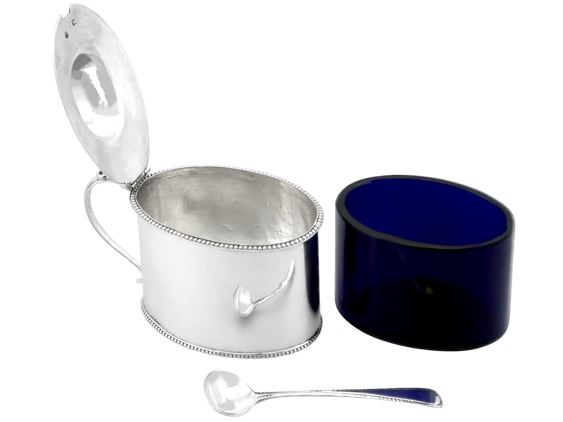 Antique George III Newcastle Sterling Silver Mustard Pot (1798) For Sale 1