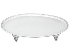 Georgian Oval Sterling Silver Serving Salver
