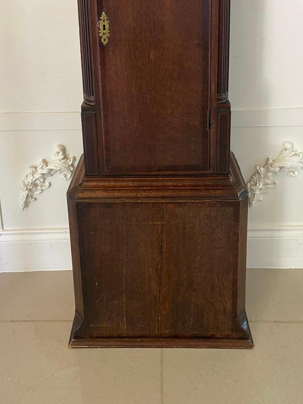 Antique George III Oak Eight Day Longcase Clock In Good Condition For Sale In Suffolk, GB