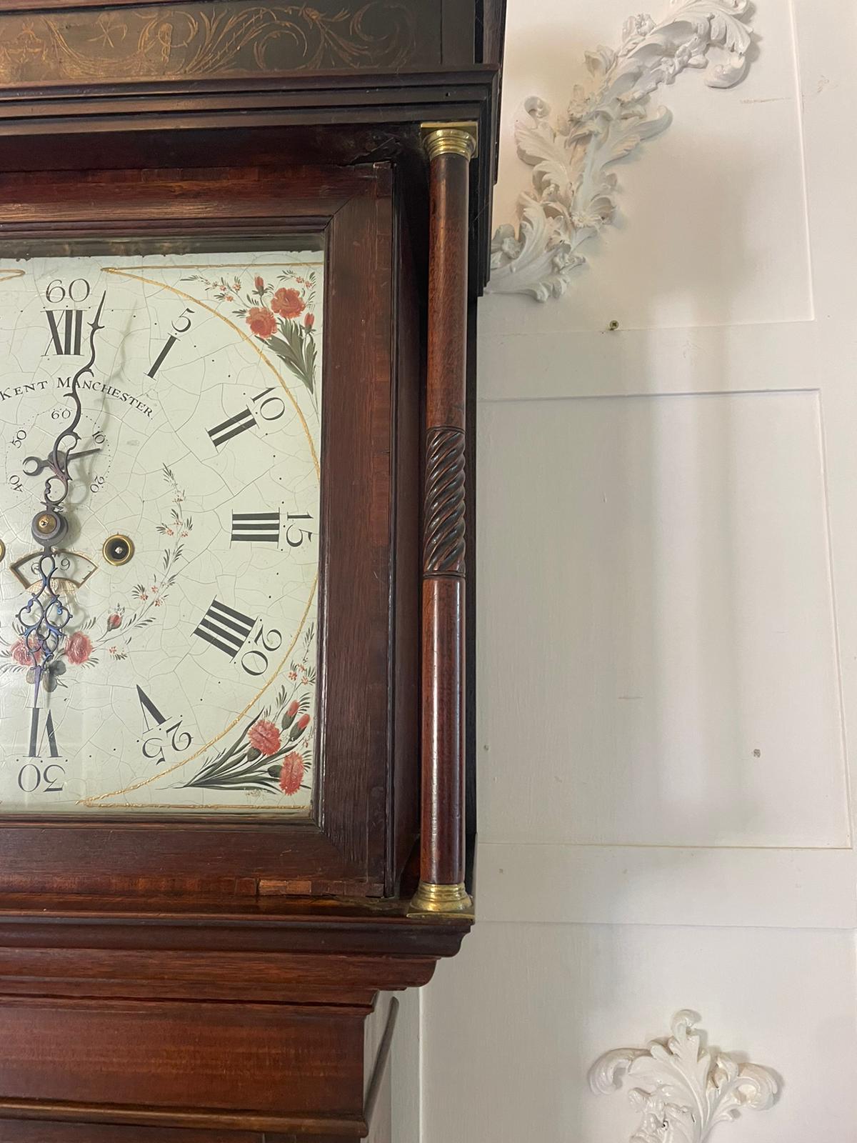 Antique George III Oak Eight Day Longcase Clock For Sale 3