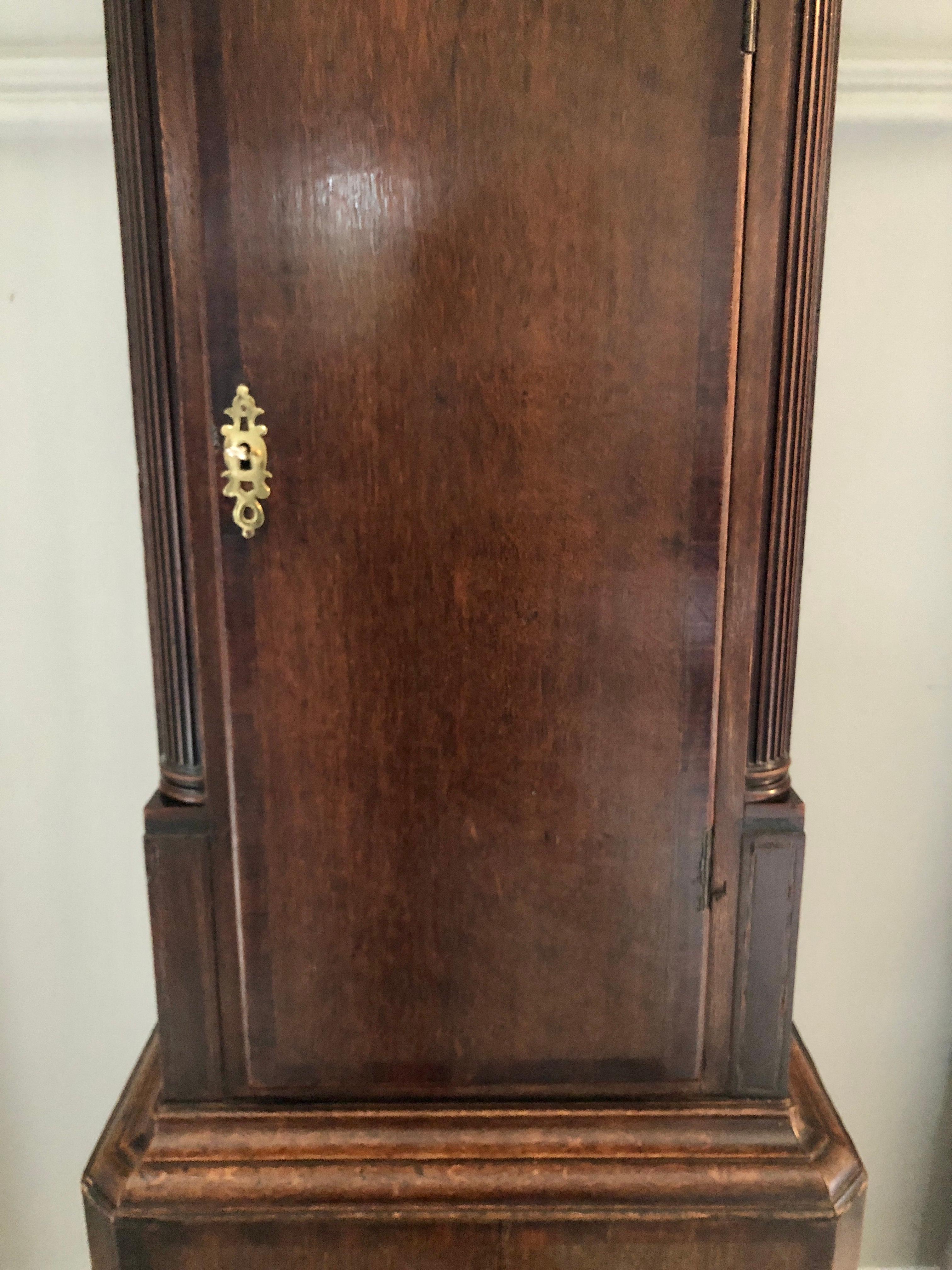 Antique George III Oak Longcase Clock Signed John Kent, Manchester In Excellent Condition For Sale In Suffolk, GB