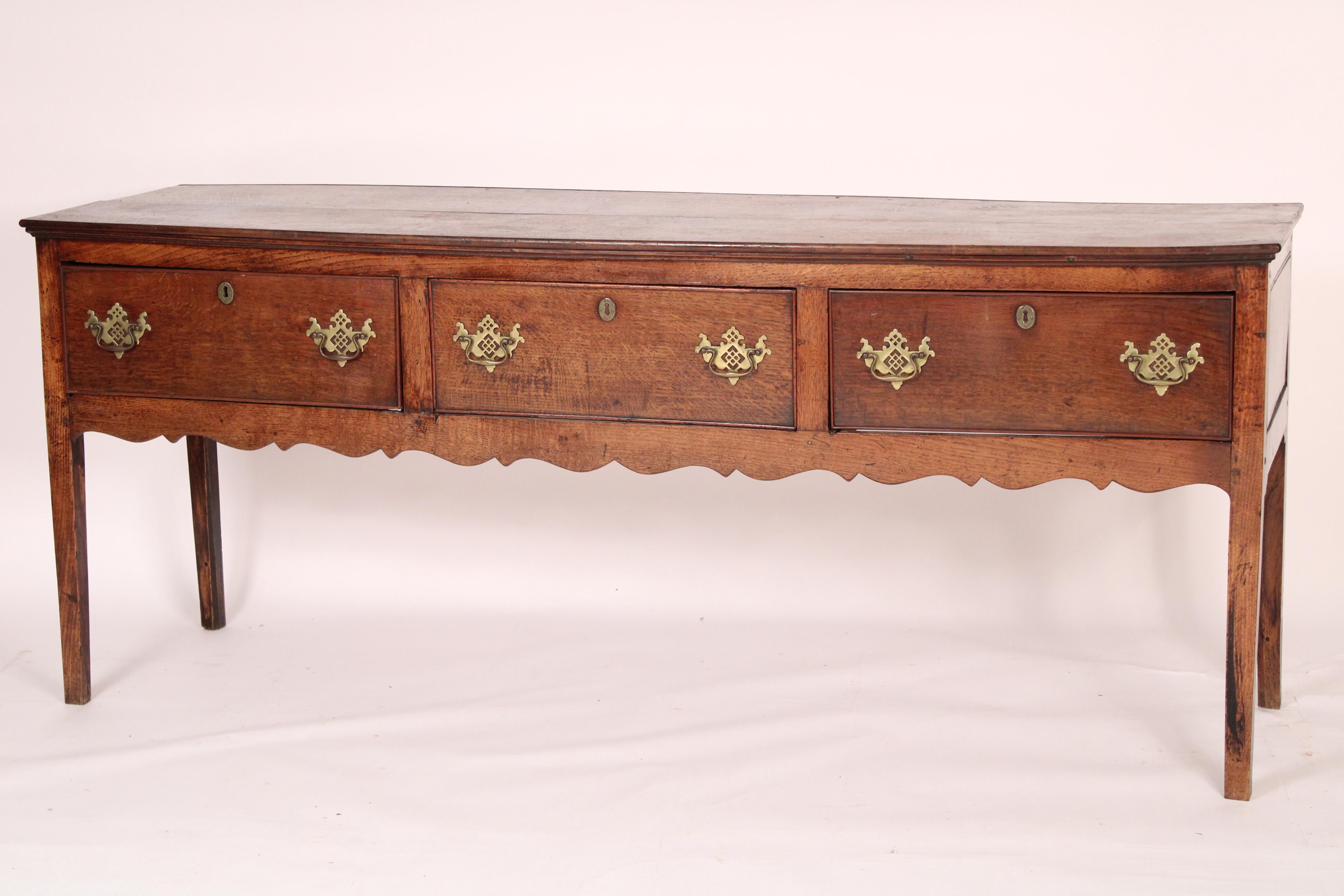 English Antique George III Oak Sideboard