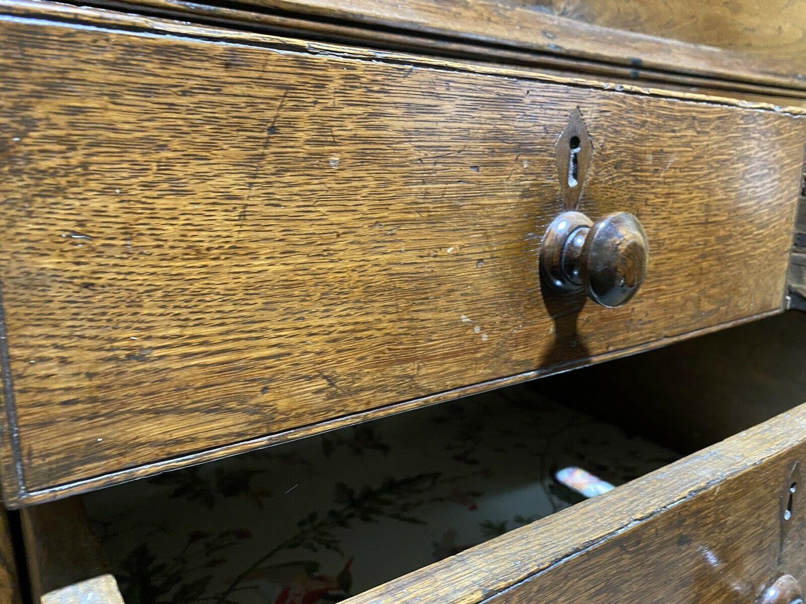 Antique George III Oak & Yew Press Housekeeper’s Cupboard For Sale 4