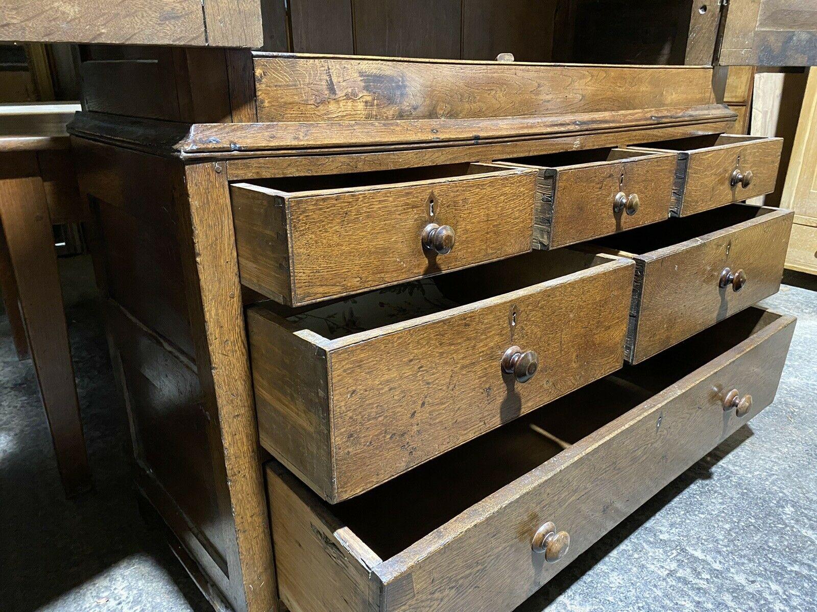 Antique George III Oak & Yew Press Housekeeper’s Cupboard For Sale 5