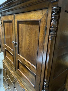 Antique George III Oak & Yew Press Housekeeper’s Cupboard