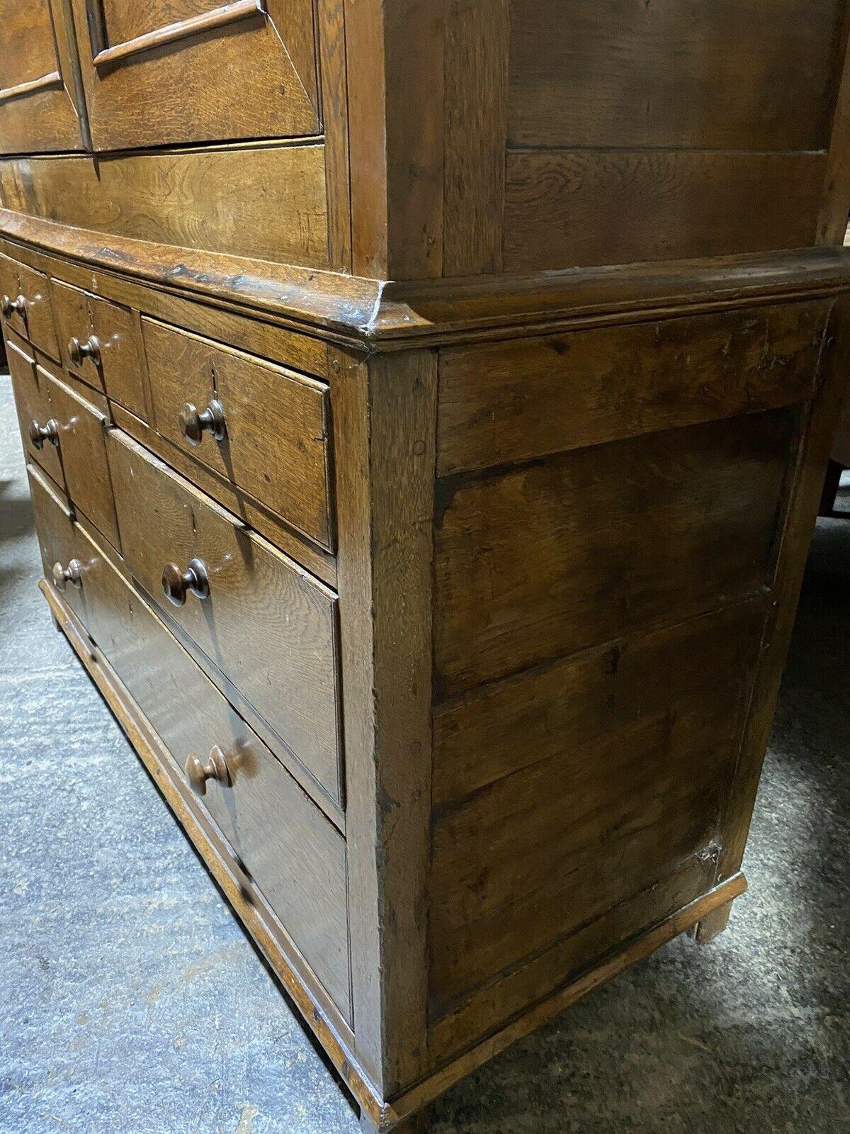 English Antique George III Oak & Yew Press Housekeeper’s Cupboard For Sale