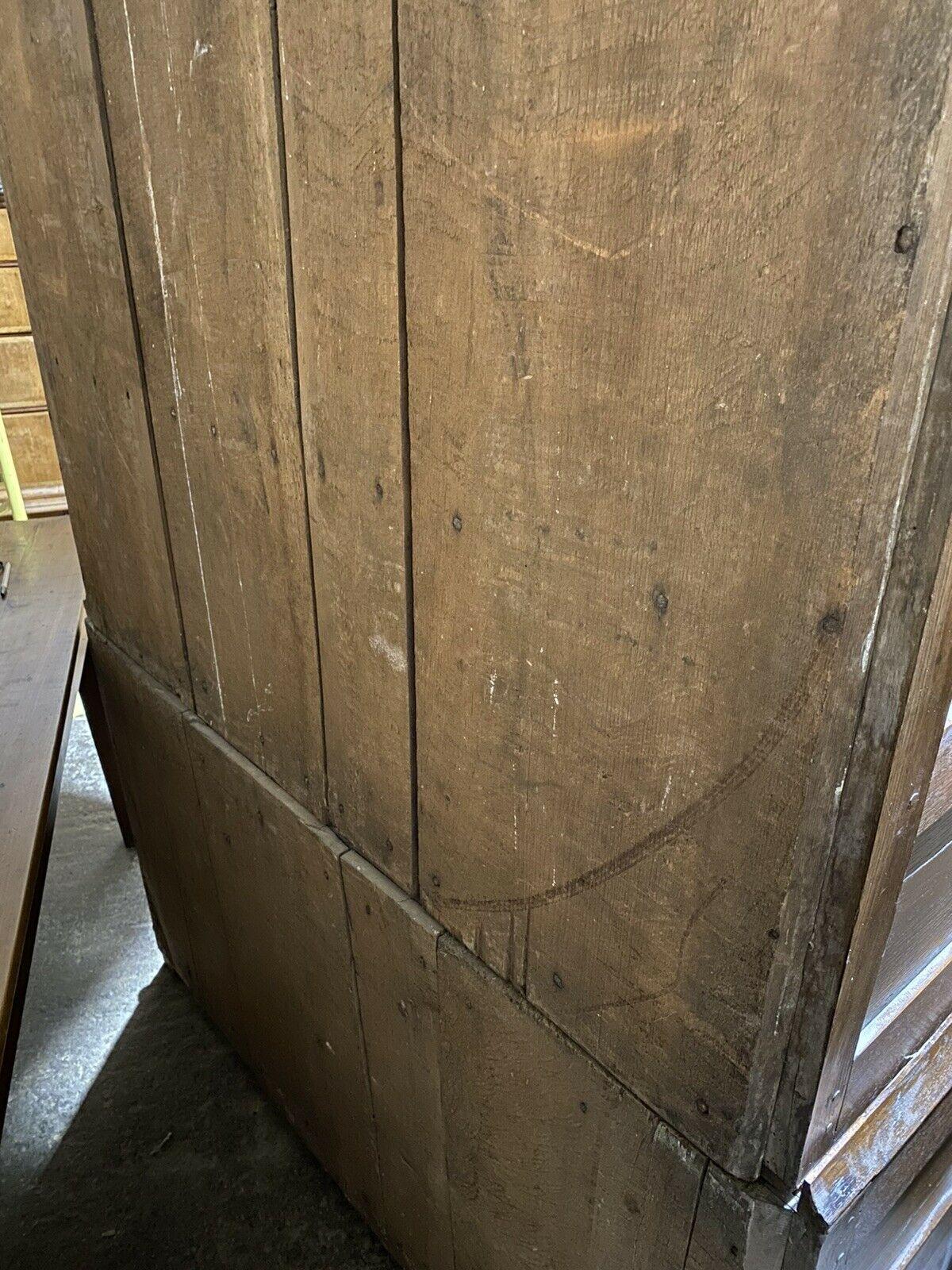 Antique George III Oak & Yew Press Housekeeper’s Cupboard For Sale 1