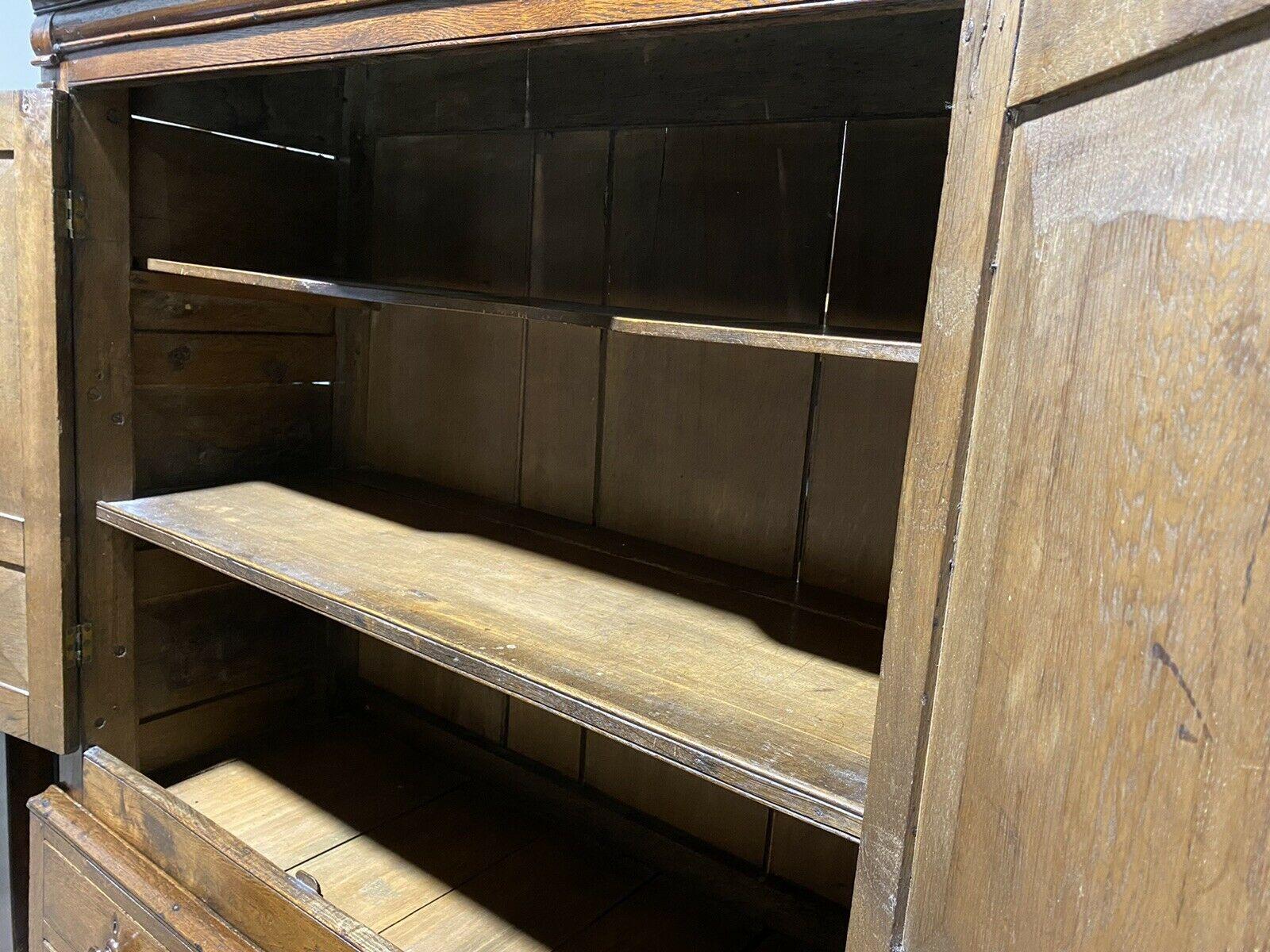 Antique George III Oak & Yew Press Housekeeper’s Cupboard For Sale 2