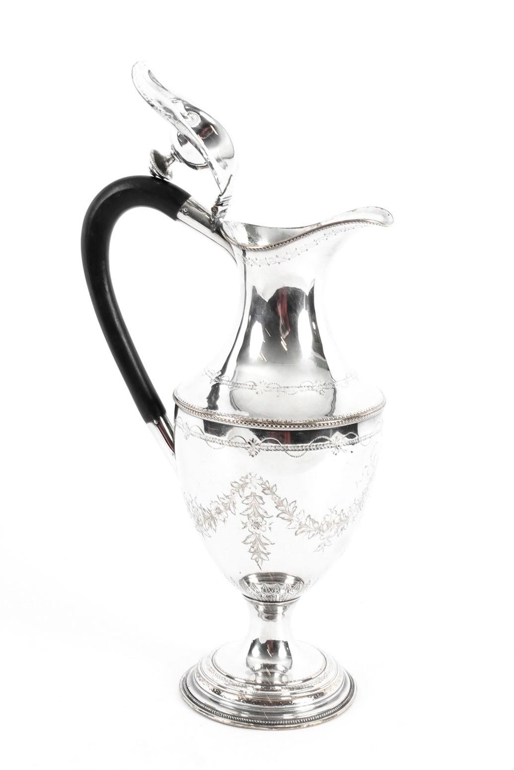 Late 18th Century Antique George III Old Sheffield Claret Jug, 18th Century
