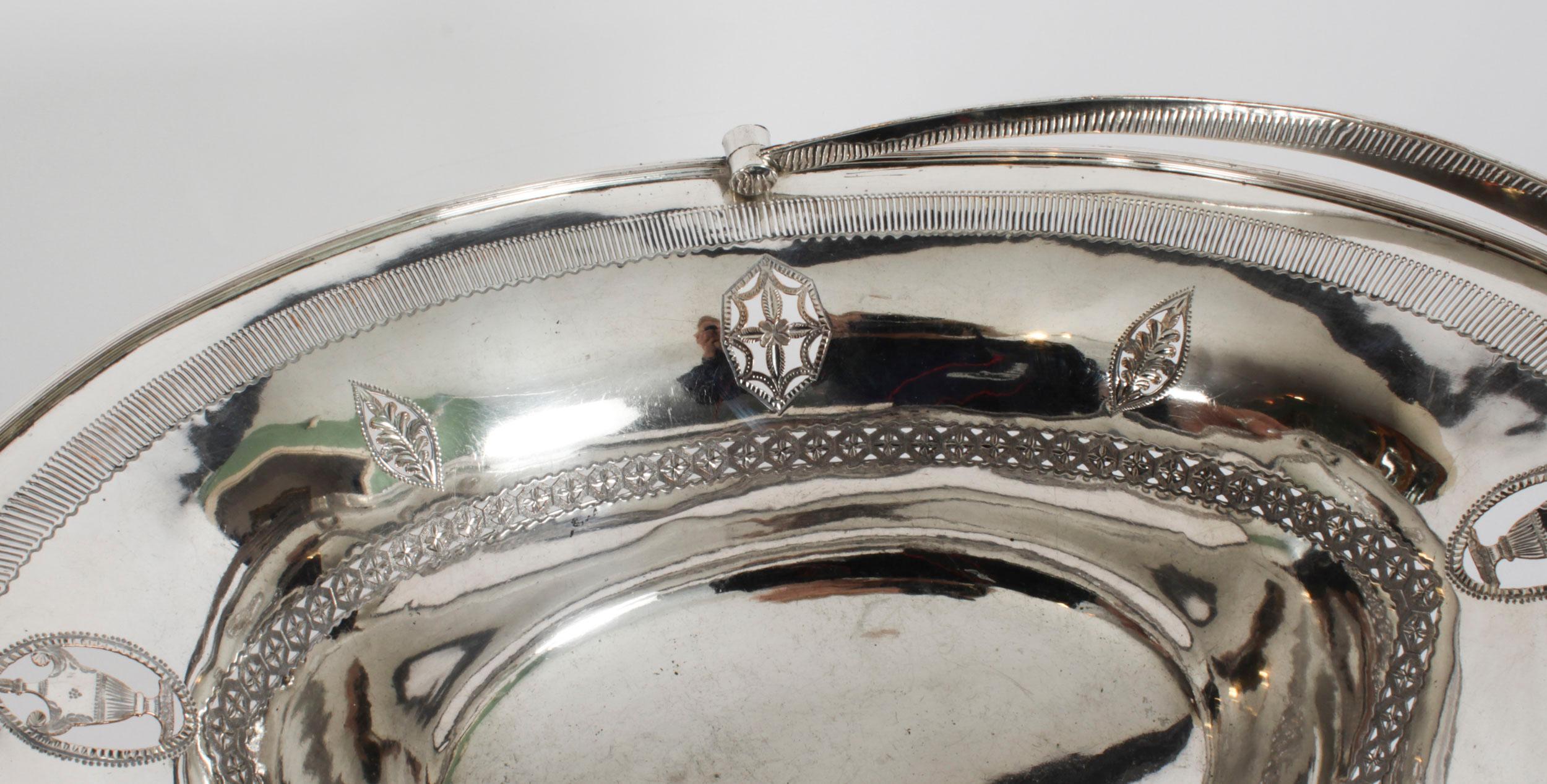 Antique George III Old Sheffield Silver on Copper Basket, 18th Century For Sale 5