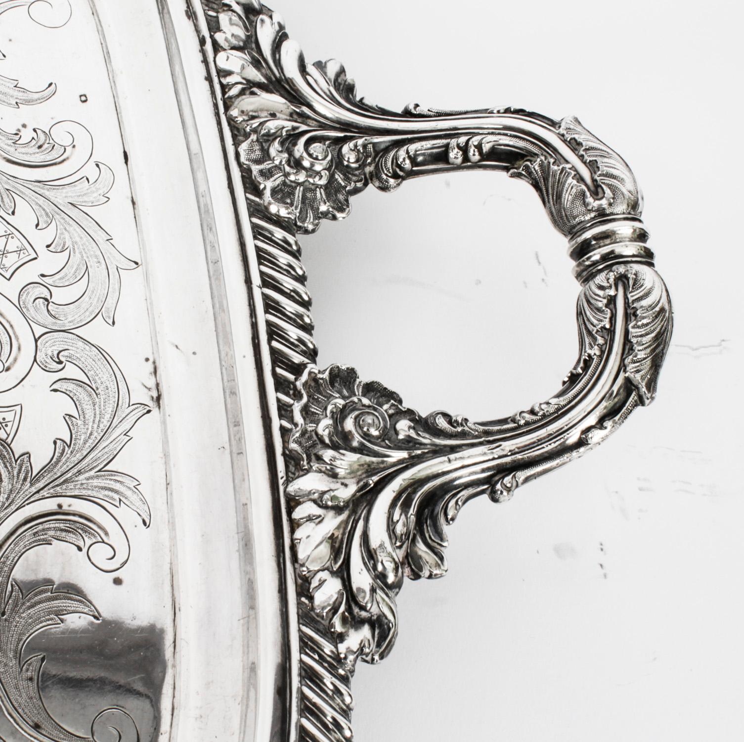 Antique George III Old Sheffield Silver Plated Tray 18th Century In Good Condition In London, GB