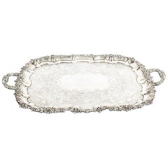 Antique George III Old Sheffield Silver Plated Tray, 19th Century
