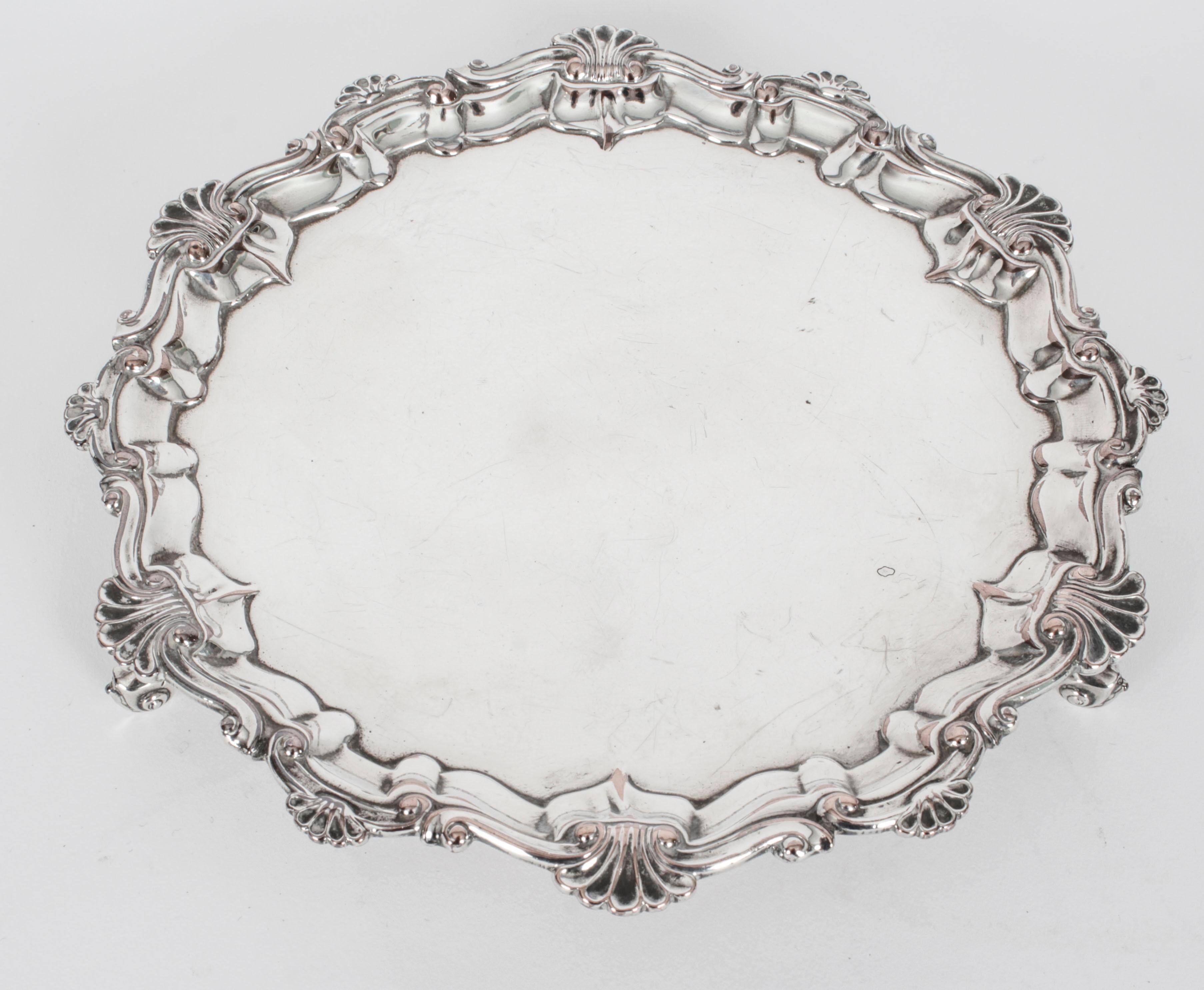 English Antique George III Old Shefield Salver 1780 