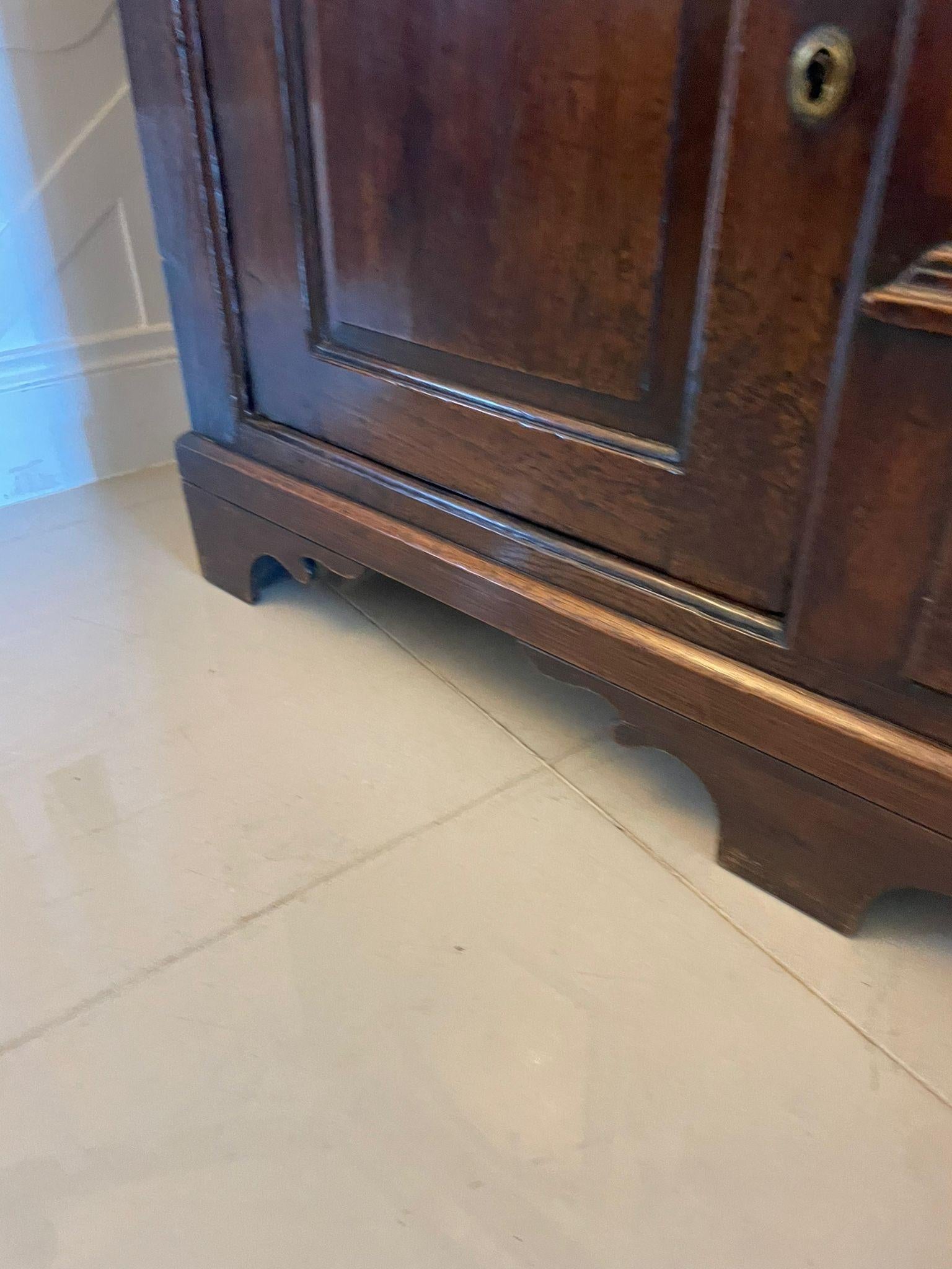 Antique George III Outstanding Quality Oak Welsh Dresser and Original Plate Rack For Sale 12