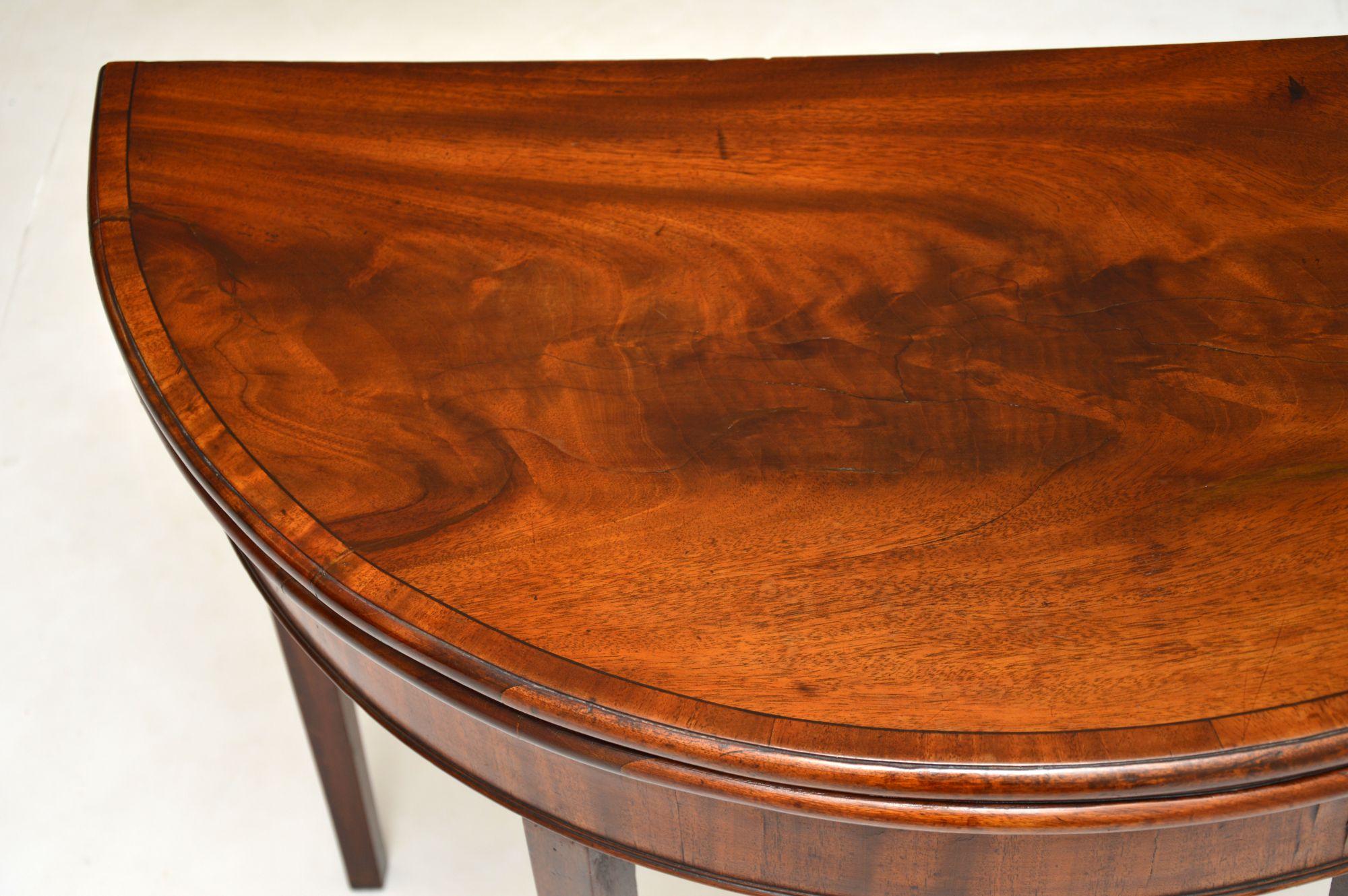 Antique George III Period Card Table For Sale 4