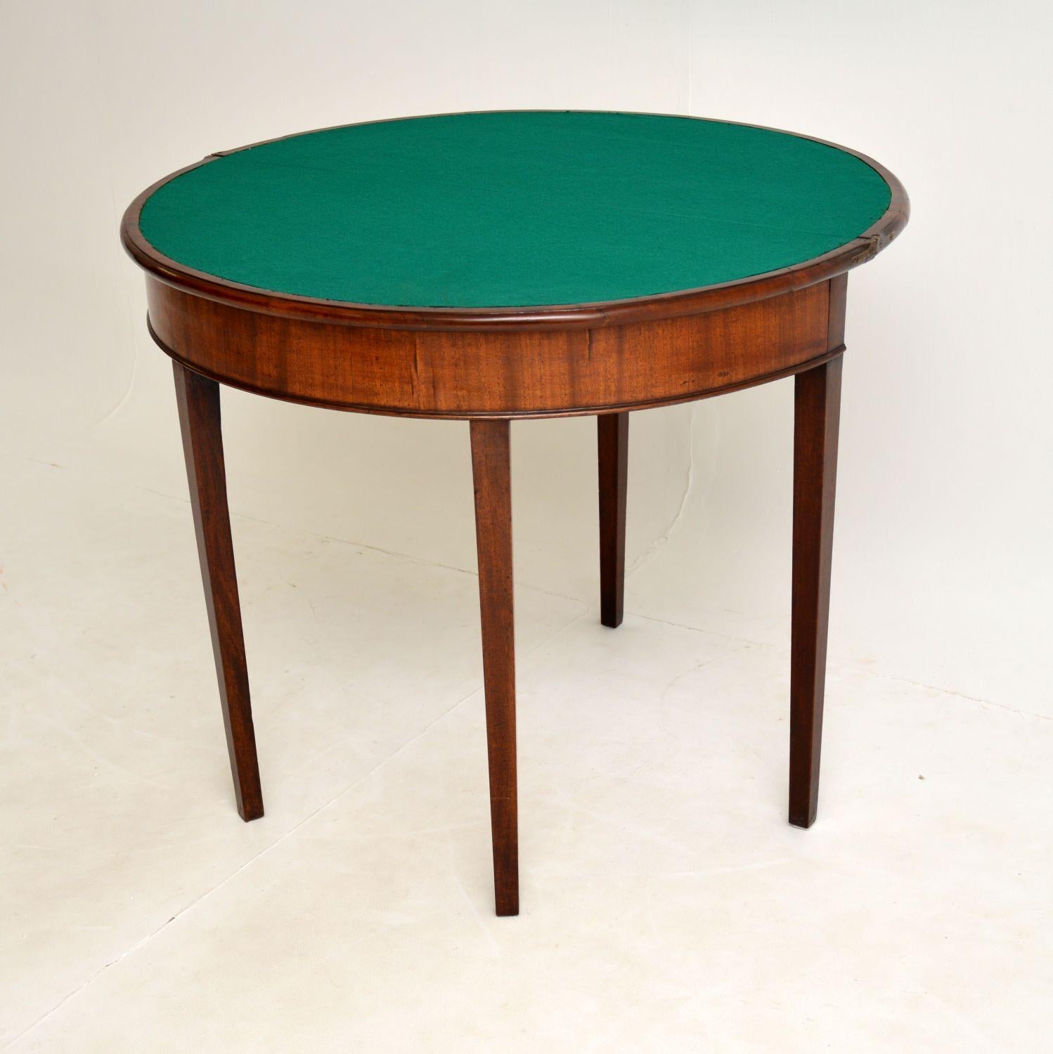 British Antique George III Period Card Table For Sale