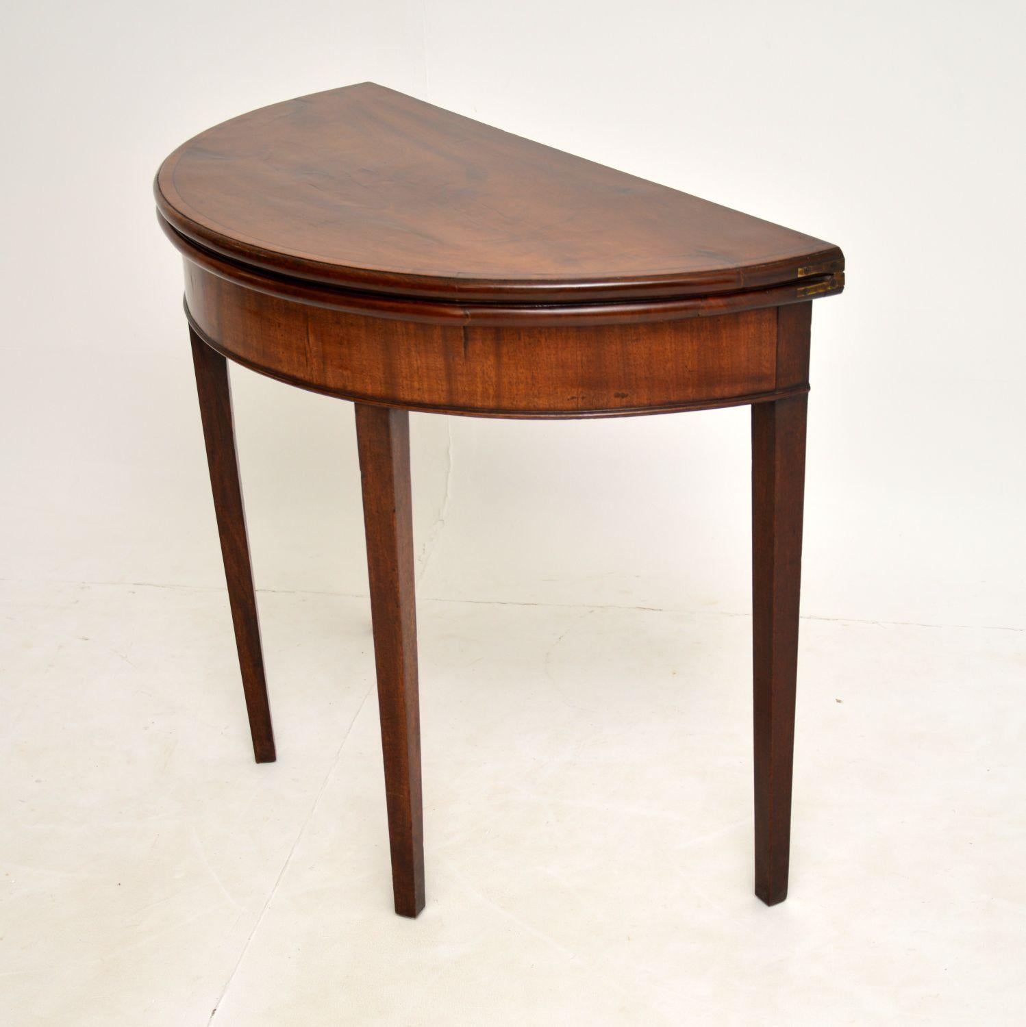 Antique George III Period Card Table For Sale 1