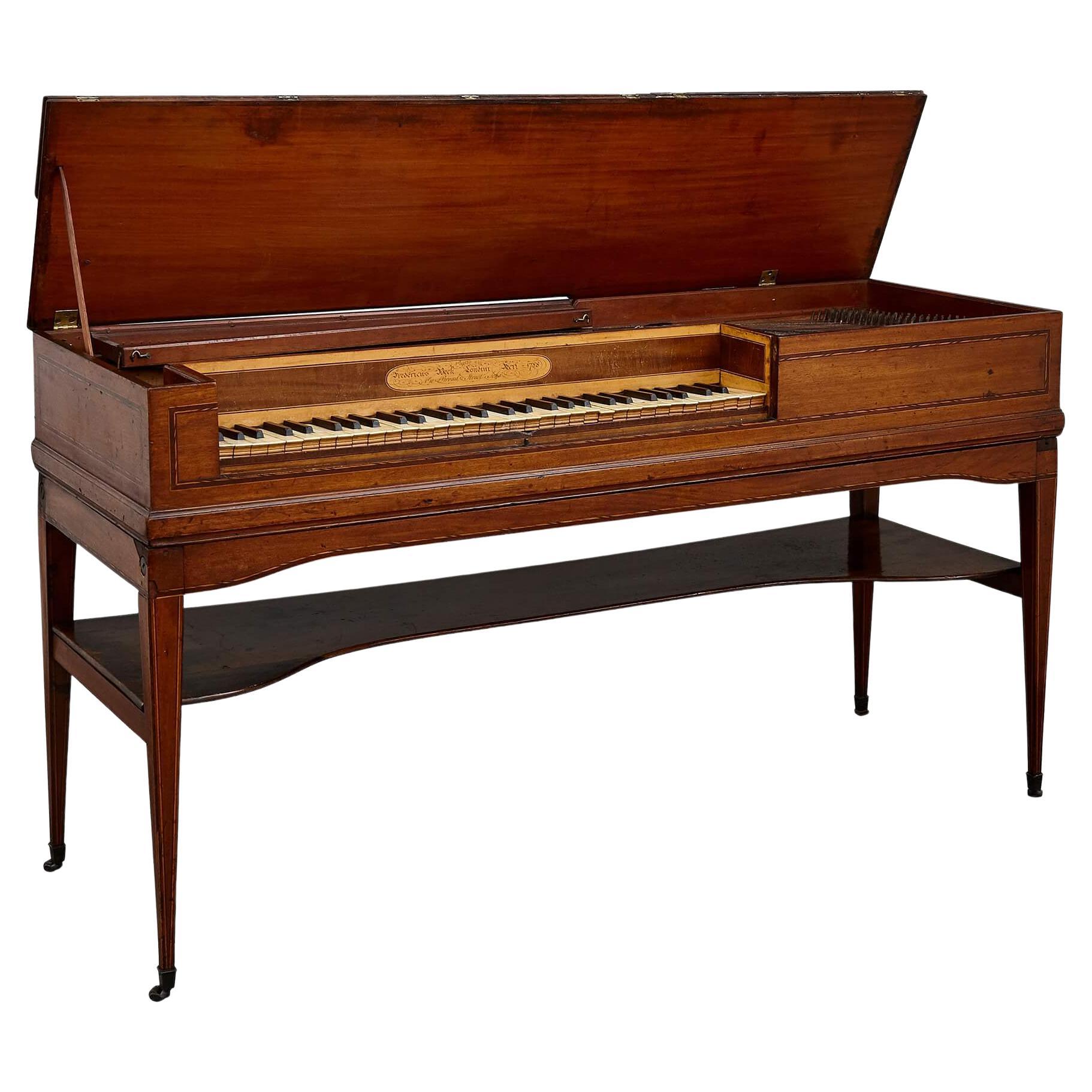Piano carré ancien d'époque George III par Beck