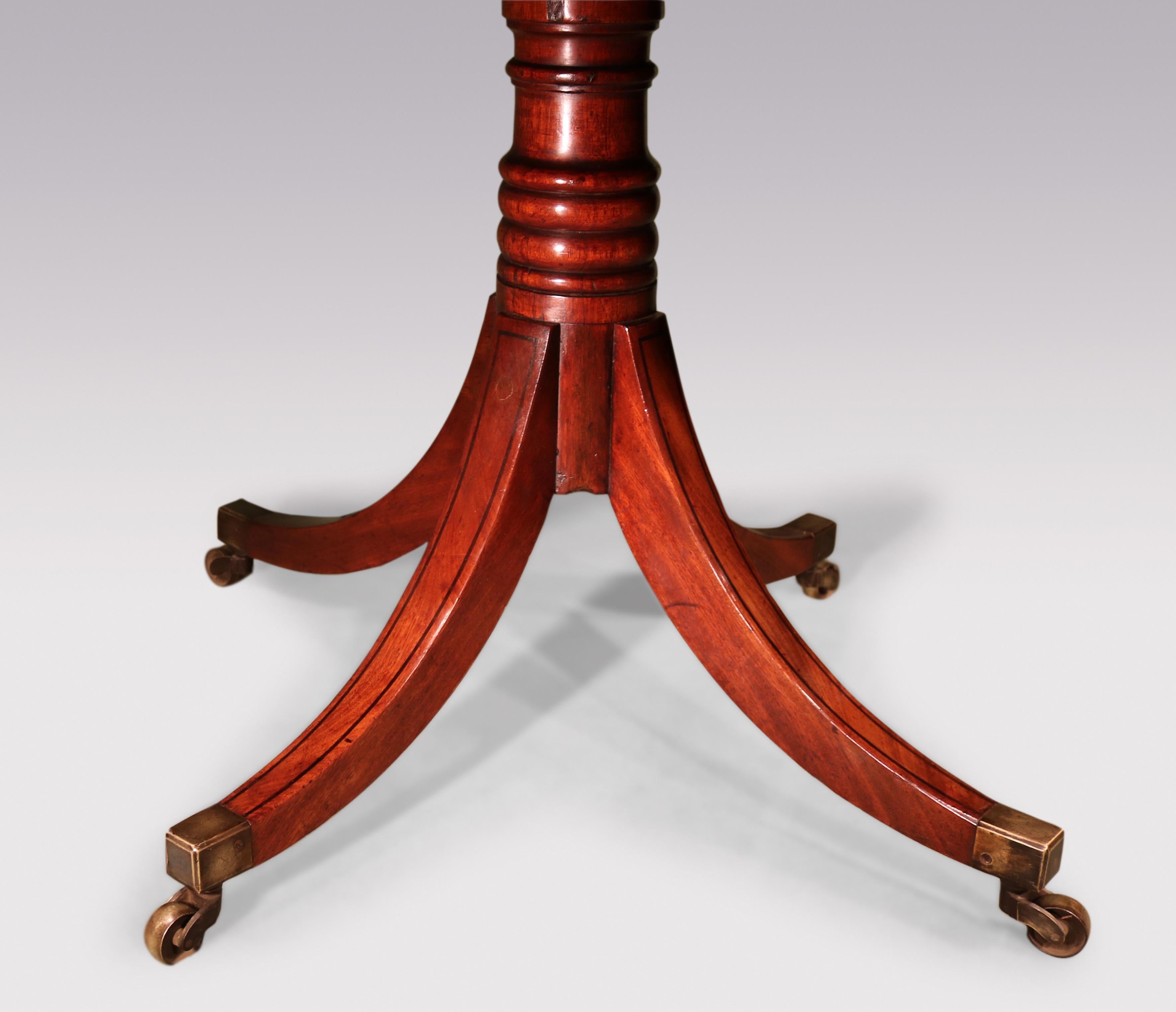 XVIIIe siècle Ancienne table à tambour d'époque George III en acajou et citronnier en vente