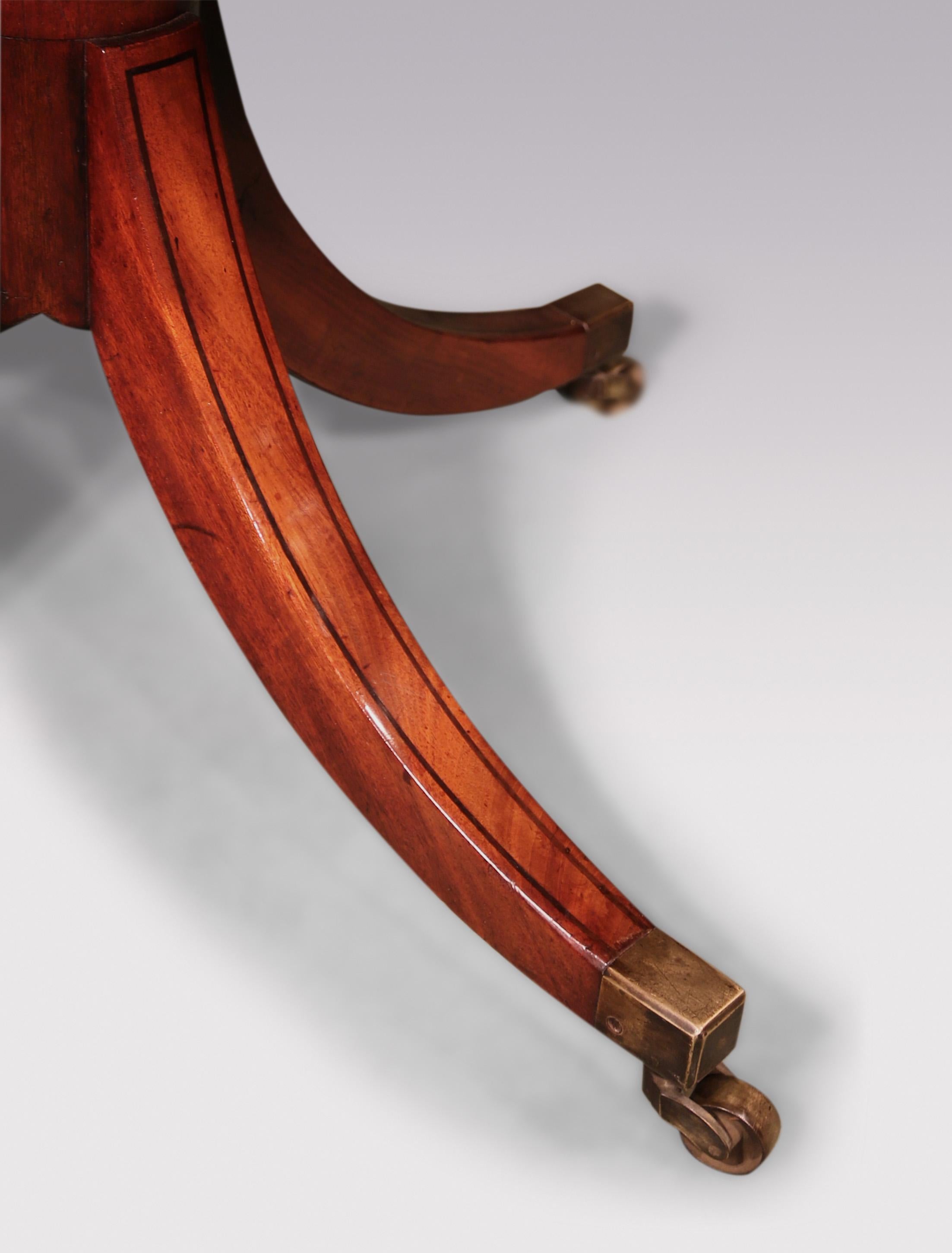 Acajou Ancienne table à tambour d'époque George III en acajou et citronnier en vente
