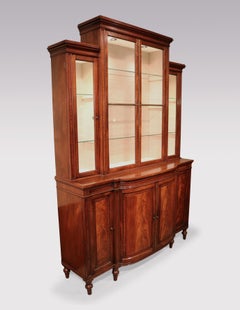 Antique George III Period Mahogany Display Bookcase