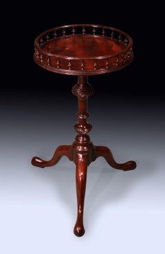 Antique George III Mahogany Kettle Stand, Chippendale Style, 1770