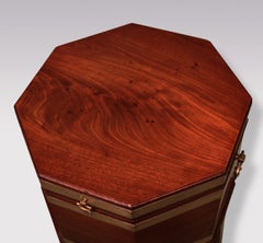 Antique George III period mahogany octagonal wine cooler
