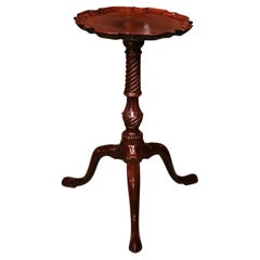Ancien support de bouilloire en acajou d'époque George III à dessus de croûte de tarte