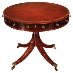 Antique George III period rosewood drum table