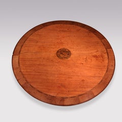 Antique George III period satinwood circular centre table