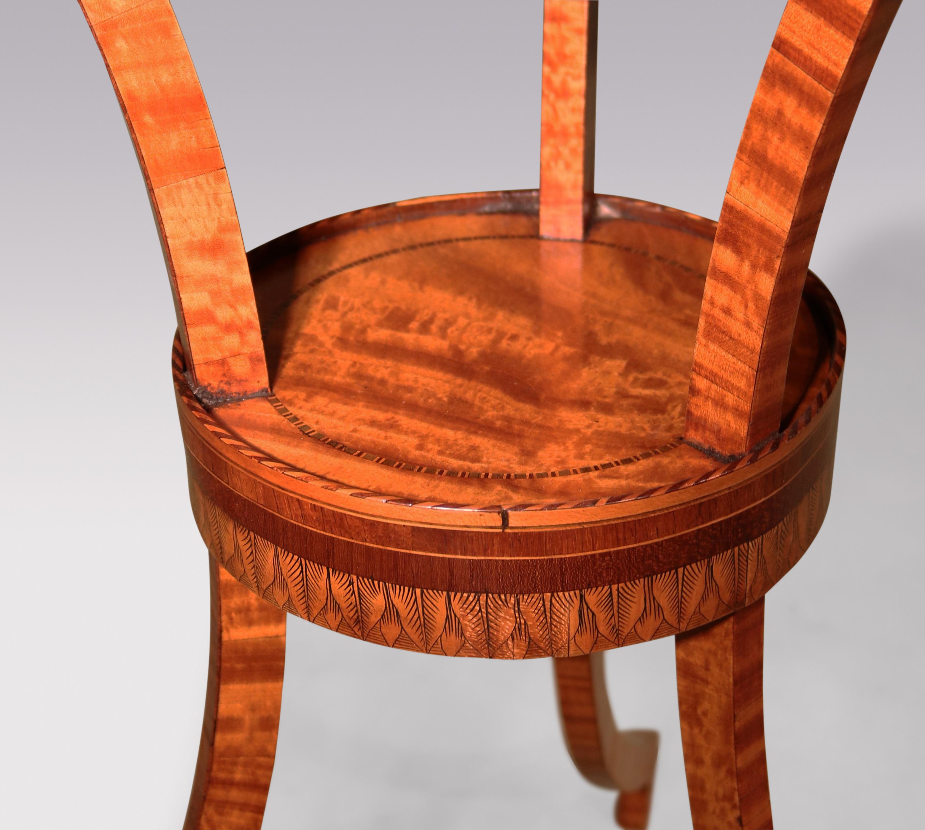 18th Century Antique George III period satinwood circular centre table For Sale