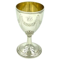 Antique George III Period Sterling Silver Goblet, London, 1783