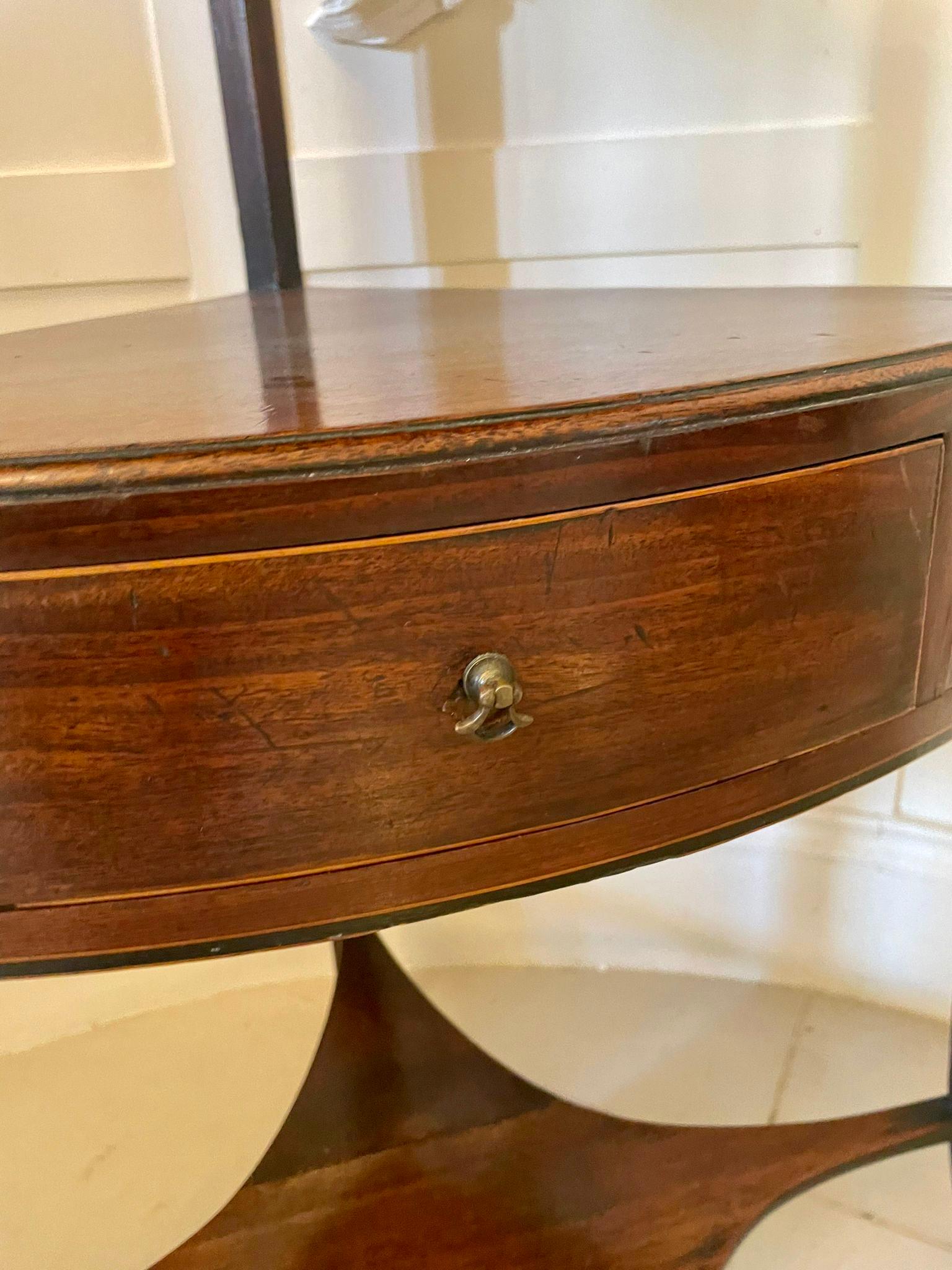 19th Century Antique George III Quality Mahogany Bow Fronted Corner Table