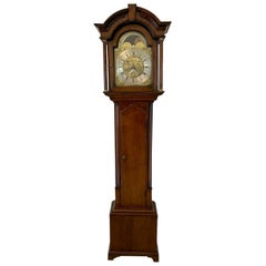 Antico orologio a cassa lunga in Oak di William Lister, di qualità Giorgio III, con quadrante in ottone