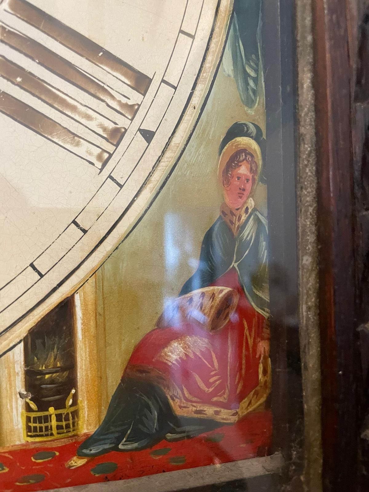 Antique George III Quality Carved Oak Moon Phase Longcase Clock 5