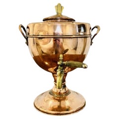 Antique George III quality copper & brass samovar 