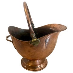 Antique George III Quality Copper Coal Scuttle