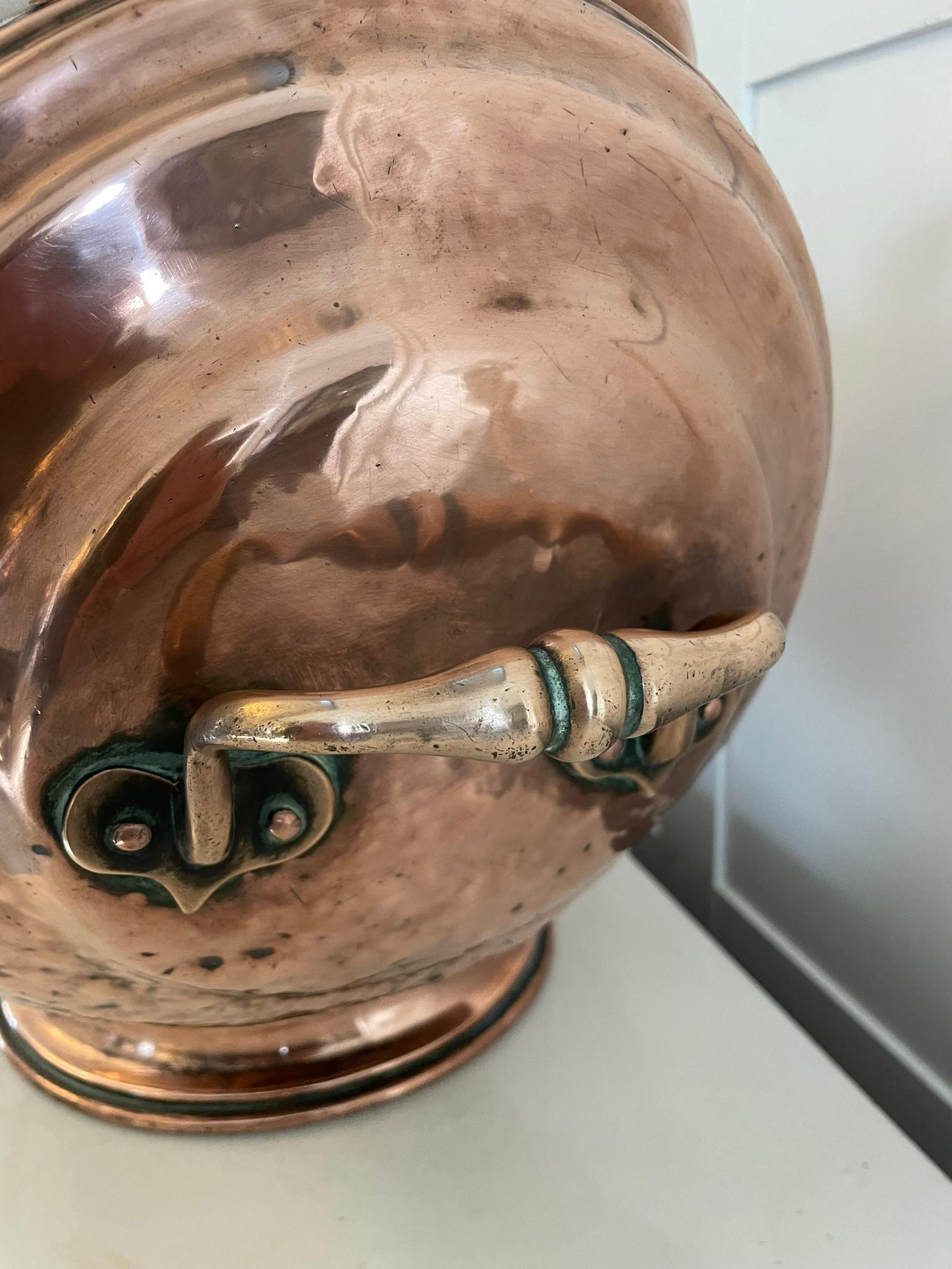 Antique casque en cuivre de qualité George III en vente 1