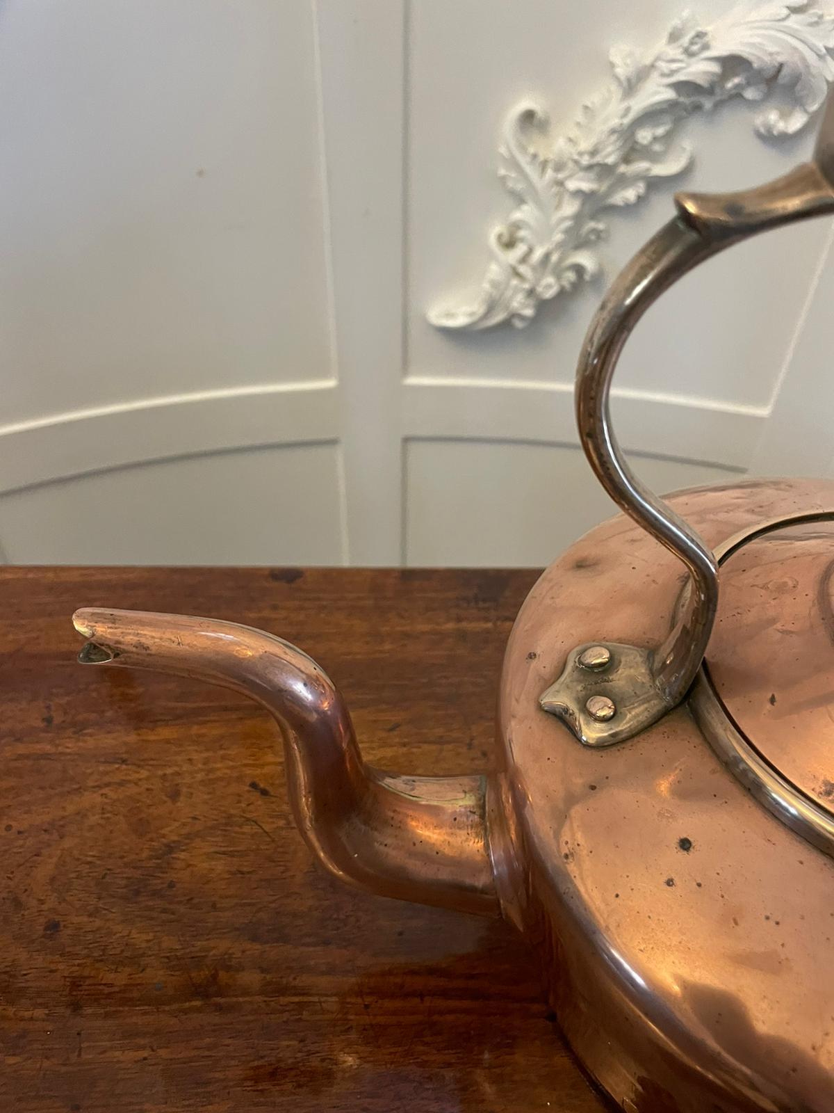 English Antique George III Quality Copper Kettle 